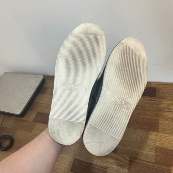 Polo Ralph Lauren‎ Mens Loafers 8 Blue Suede Slip On Preppy Summer Boat Shoe - Picture 9 of 12